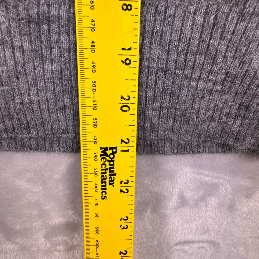 Quince Womens XL Grey Wool Baby Alpaca Blend Polo V-Neck Sweater ZJSA001 FA/24 - Picture 4 of 6